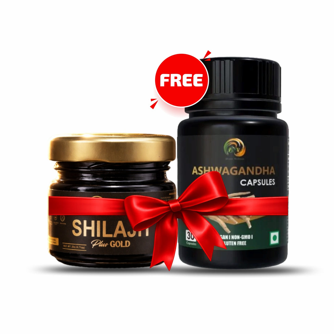 BHARAT WELLNESS Shilajit Plus Gold with Swarna Bhasma + Get Free Ashwagandha