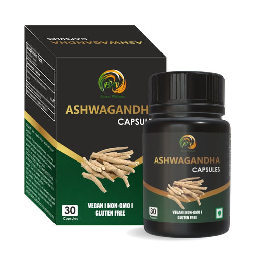 BHARAT WELLNESS Ashwagandha Capsule - 30 Capsules - Bharat Wellness