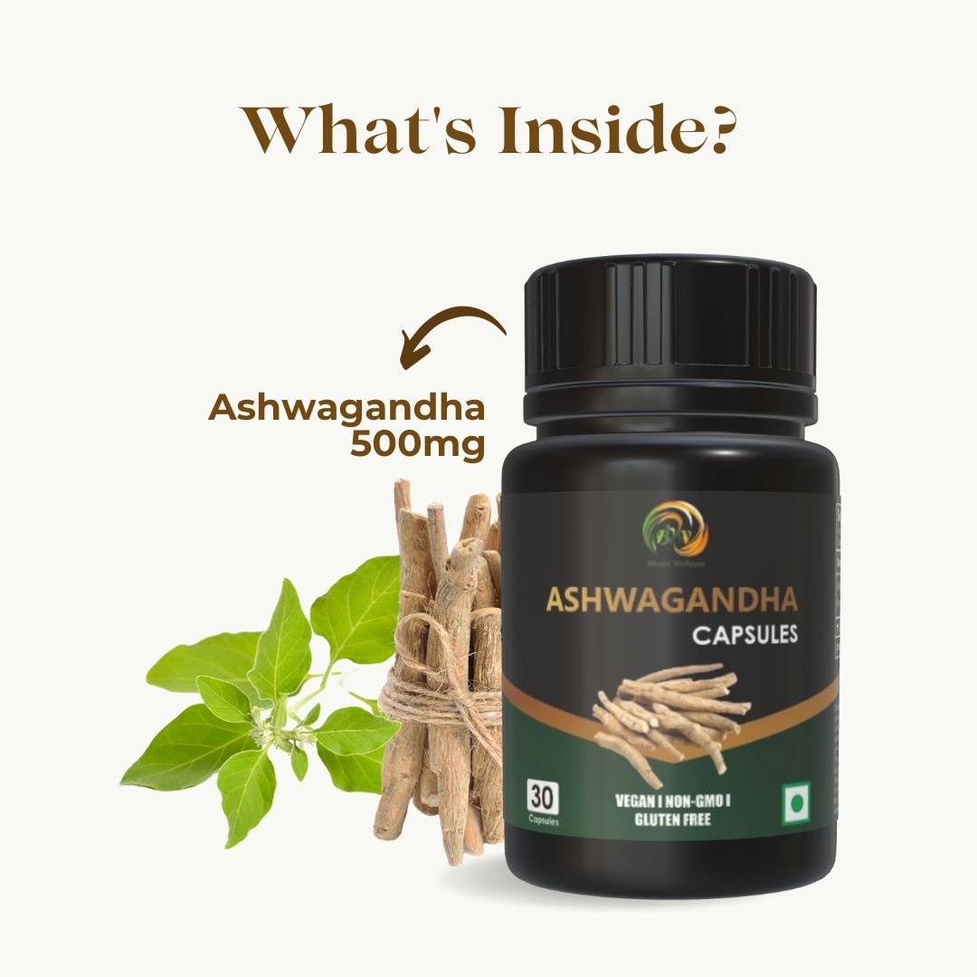 BHARAT WELLNESS Ashwagandha Capsule - 30 Capsules - Bharat Wellness