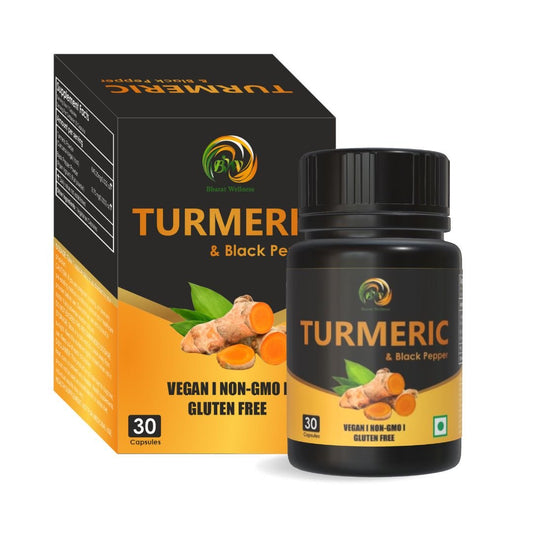 BHARAT WELLNESS Turmeric capsule - 30 Capsules - Bharat Wellness